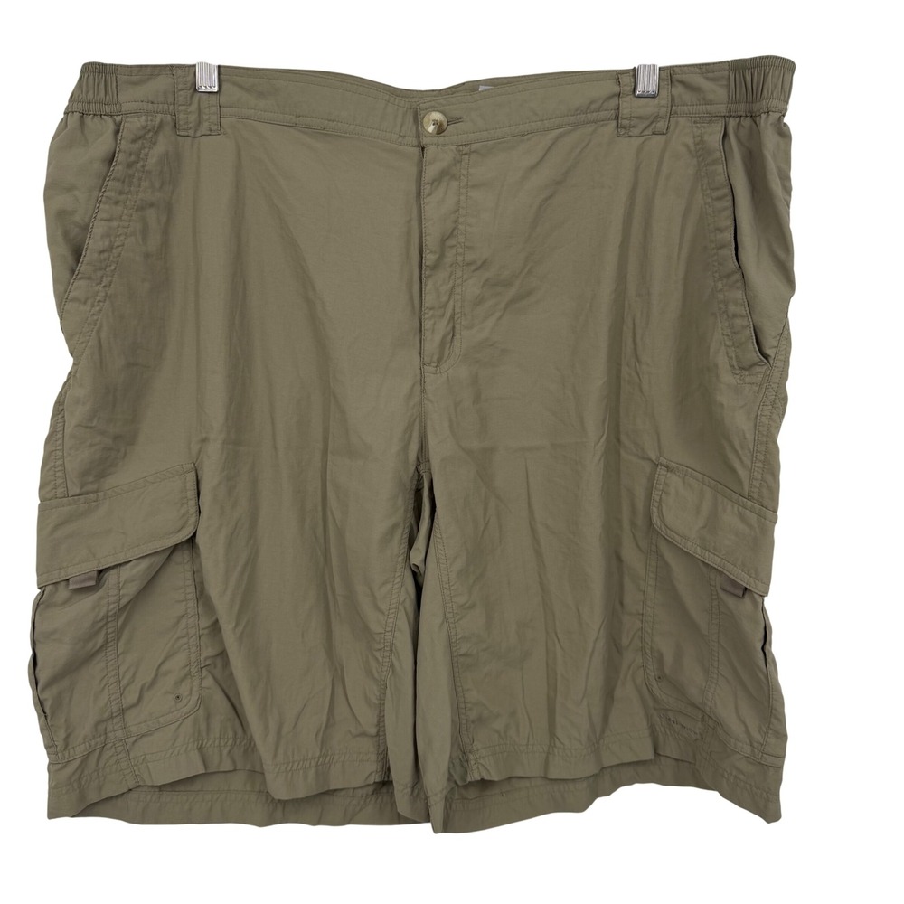 Columbia Titanium Mens XXL Cargo Shorts Olive Green Nylon Hiking Maui Gorpcore